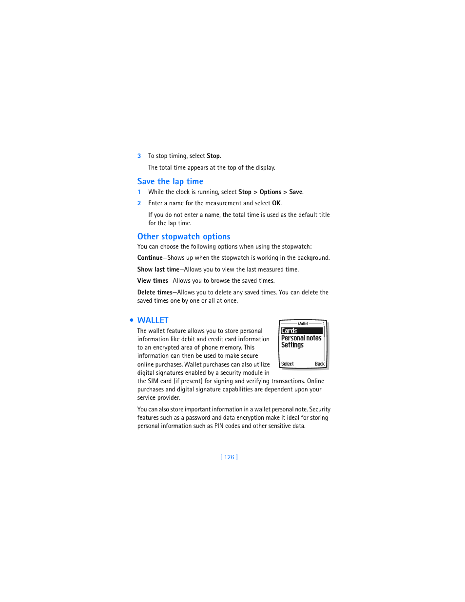 Wallet | Nokia 7250i User Manual | Page 137 / 201