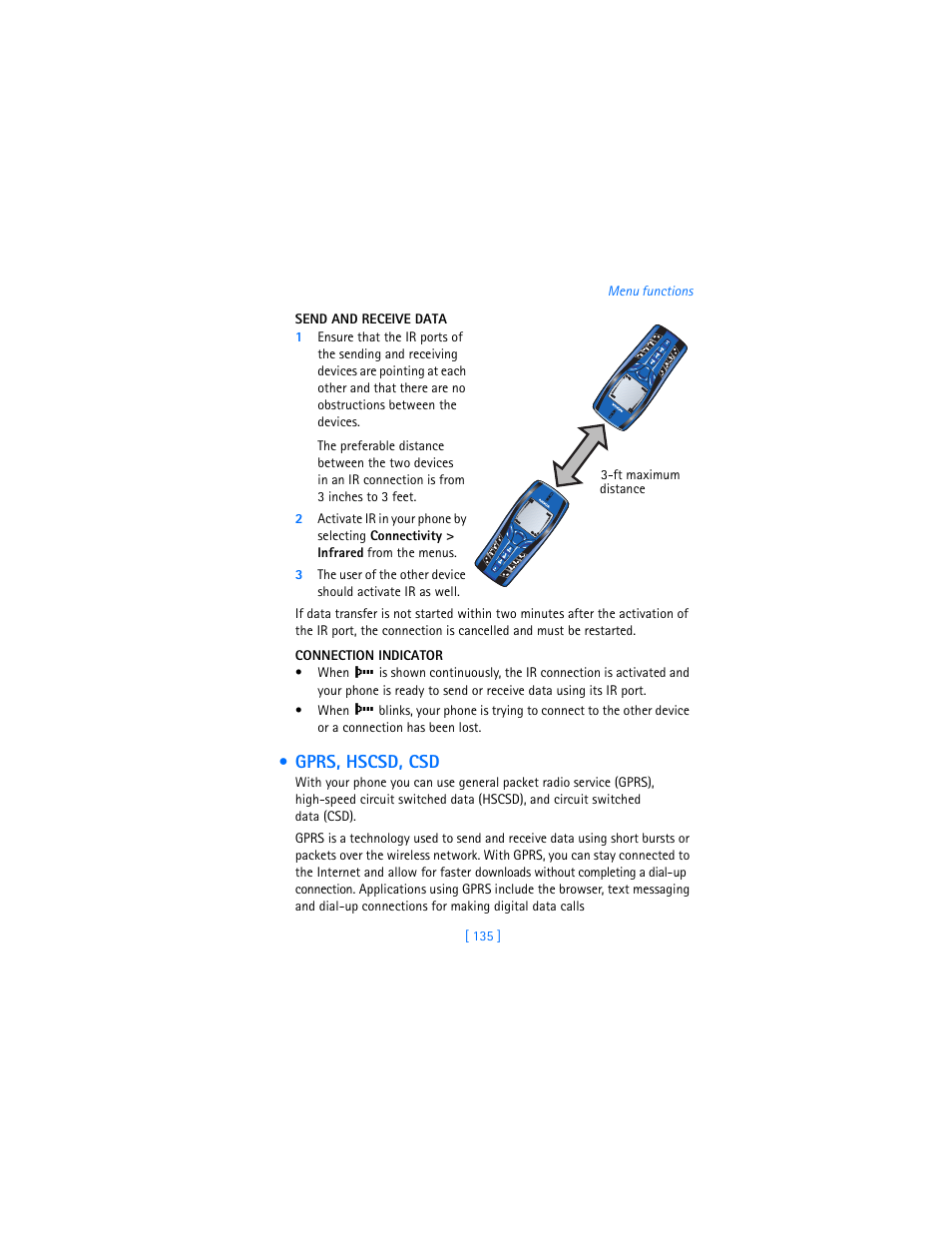 Gprs, hscsd, csd | Nokia 7250i User Manual | Page 146 / 201