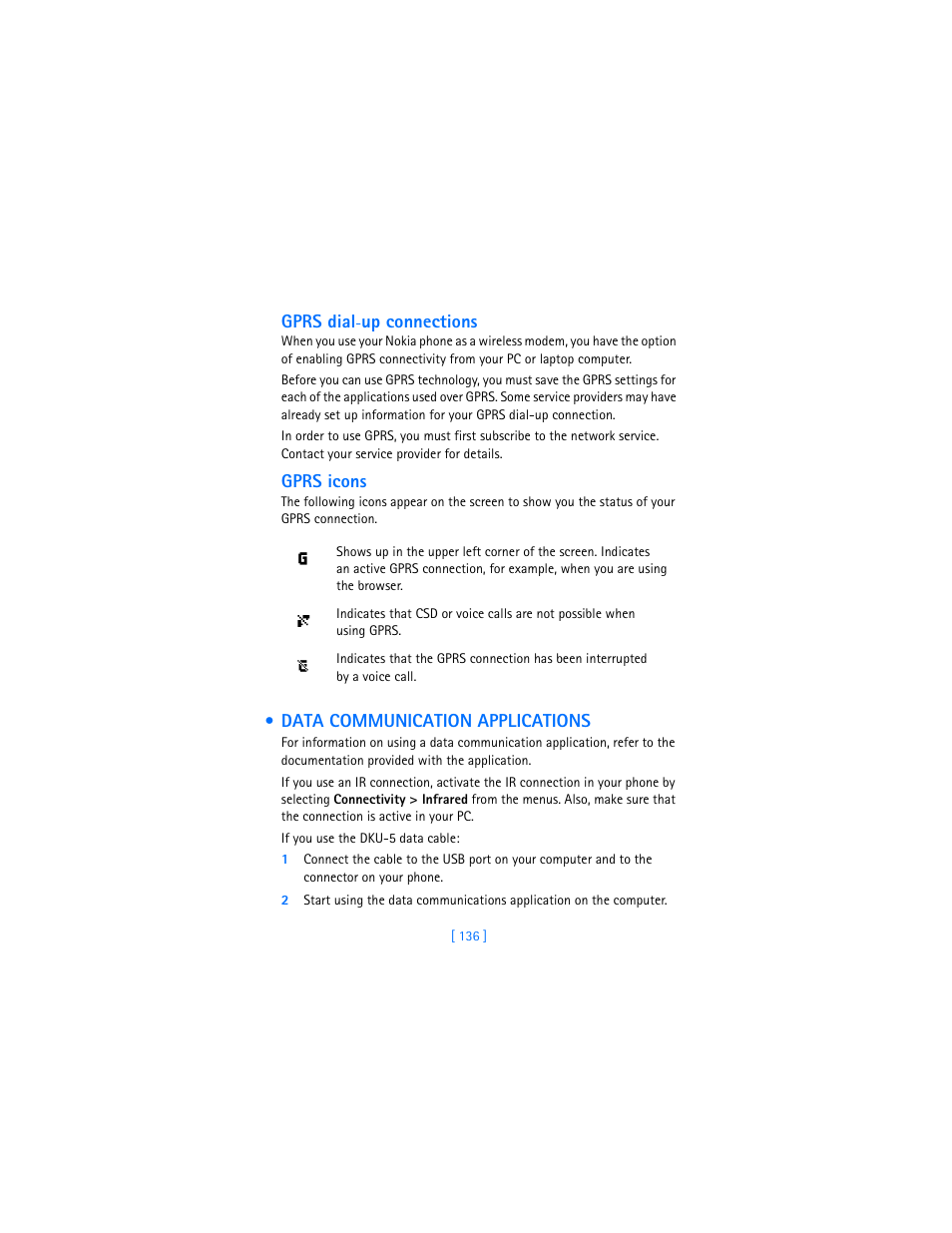 Data communication applications | Nokia 7250i User Manual | Page 147 / 201