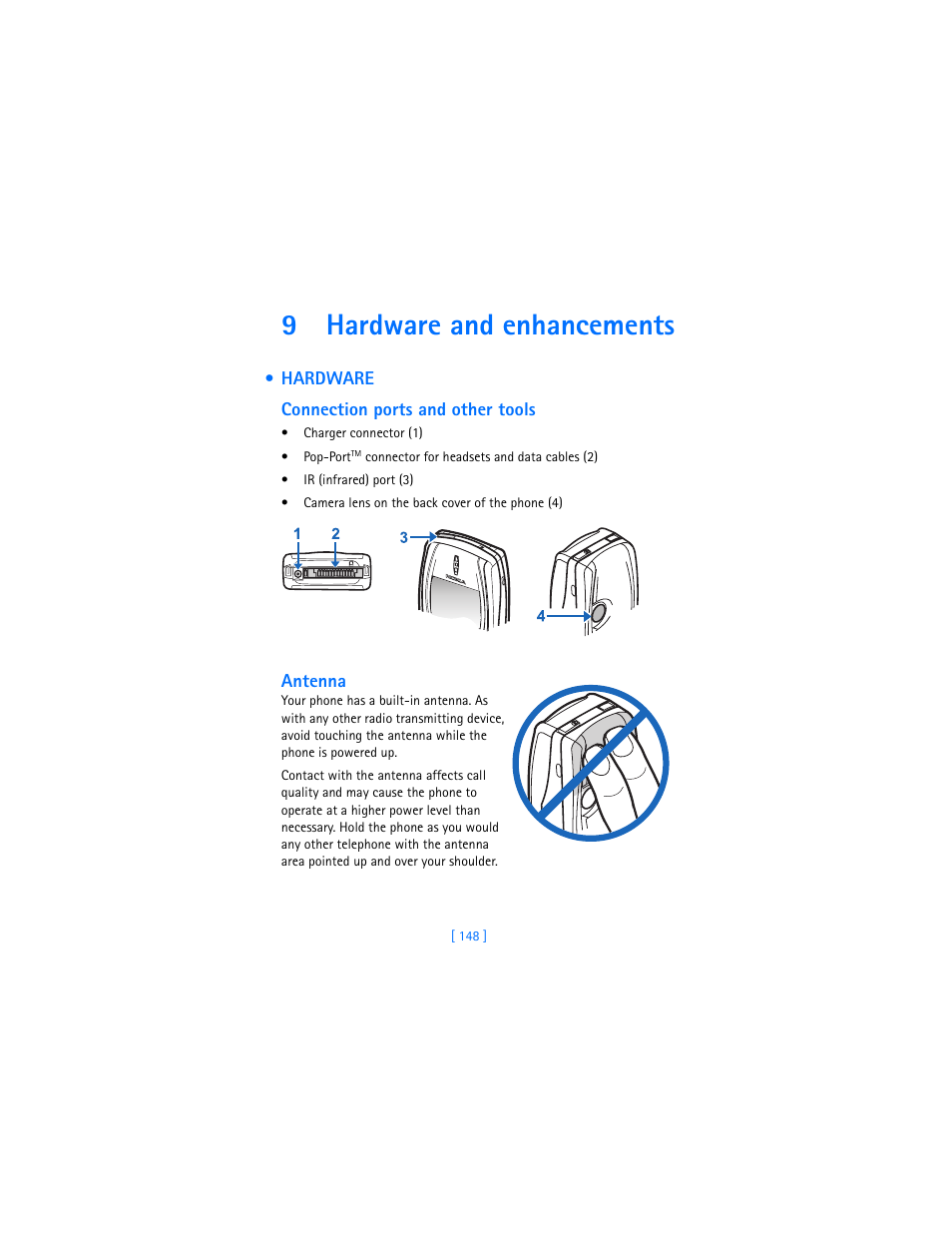 9 hardware and enhancements, Hardware, Hardware and enhancements | 9hardware and enhancements | Nokia 7250i User Manual | Page 159 / 201