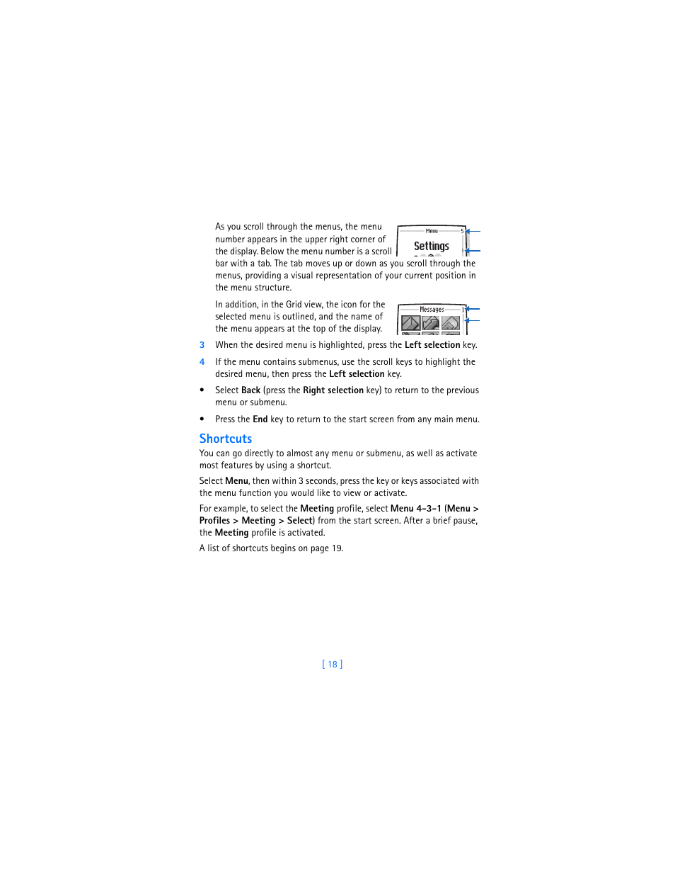 Shortcuts | Nokia 7250i User Manual | Page 29 / 201