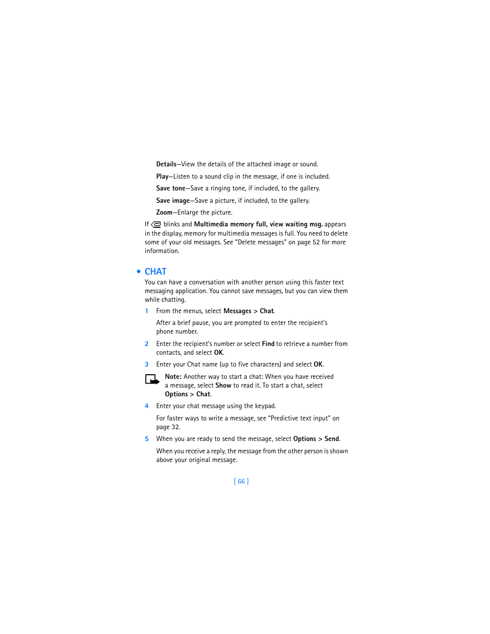 Chat | Nokia 7250i User Manual | Page 77 / 201