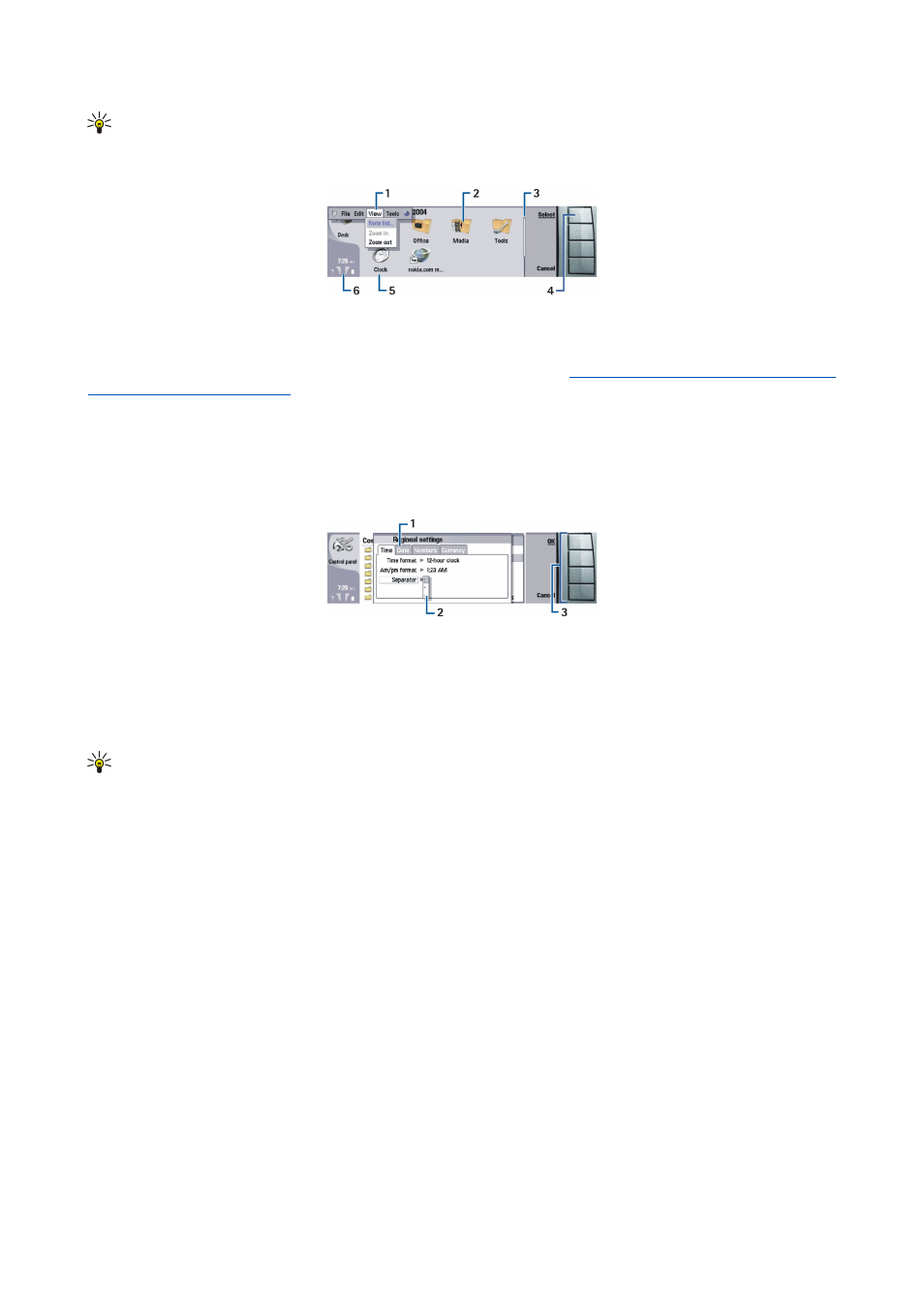 About the display, About the menu key, Scrolling and making selections | Nokia 9500 User Manual | Page 12 / 112