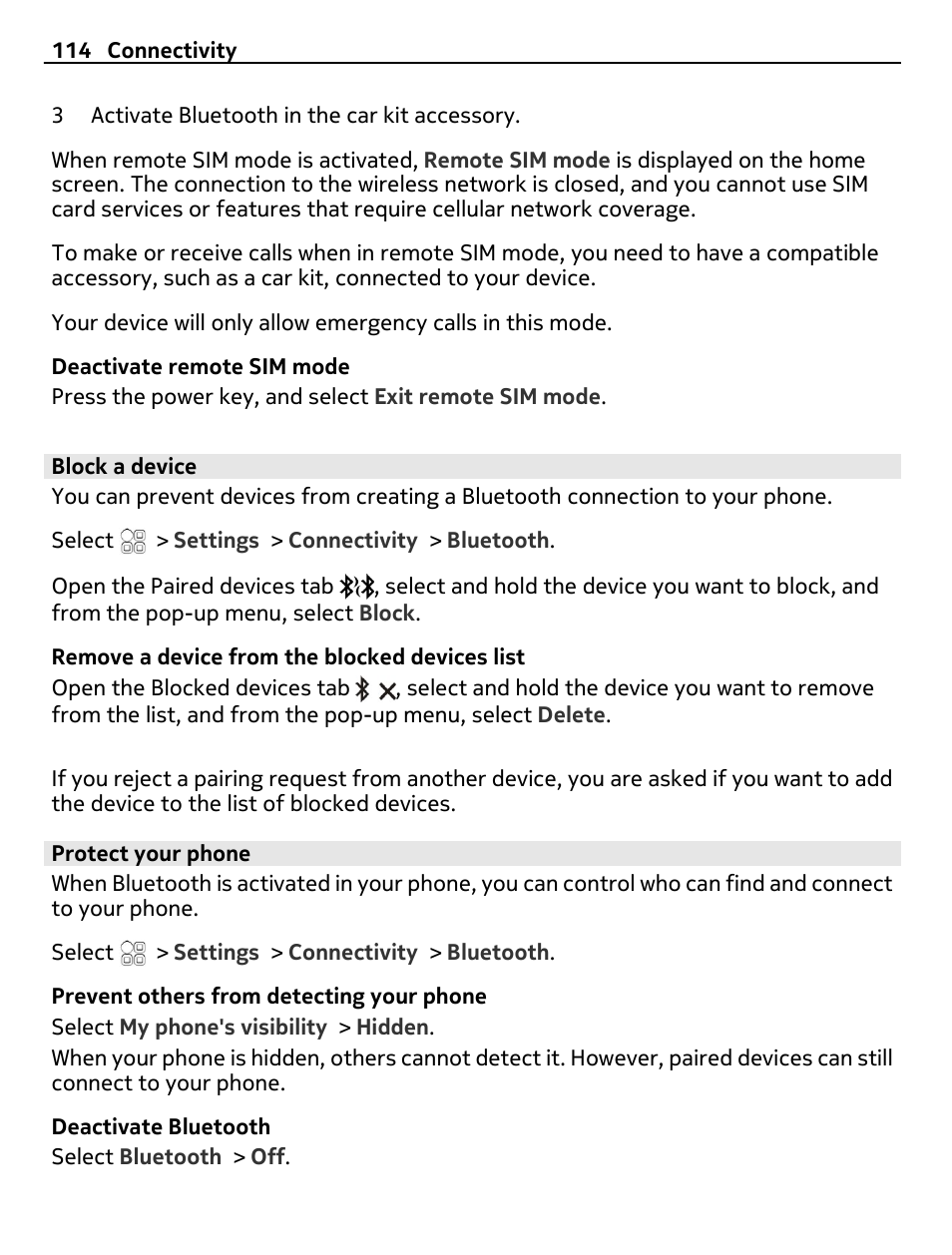 Block a device, Protect your phone | Nokia N8-00 User Manual | Page 114 / 130