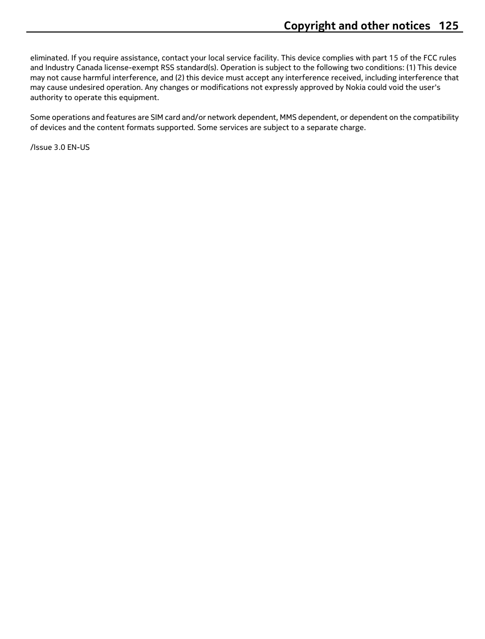 Copyright and other notices 125 | Nokia N8-00 User Manual | Page 125 / 130