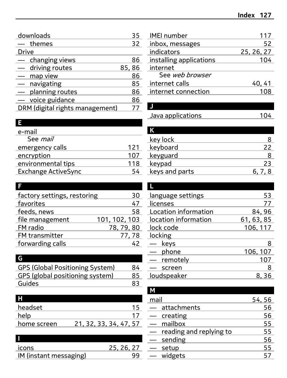 Nokia N8-00 User Manual | Page 127 / 130
