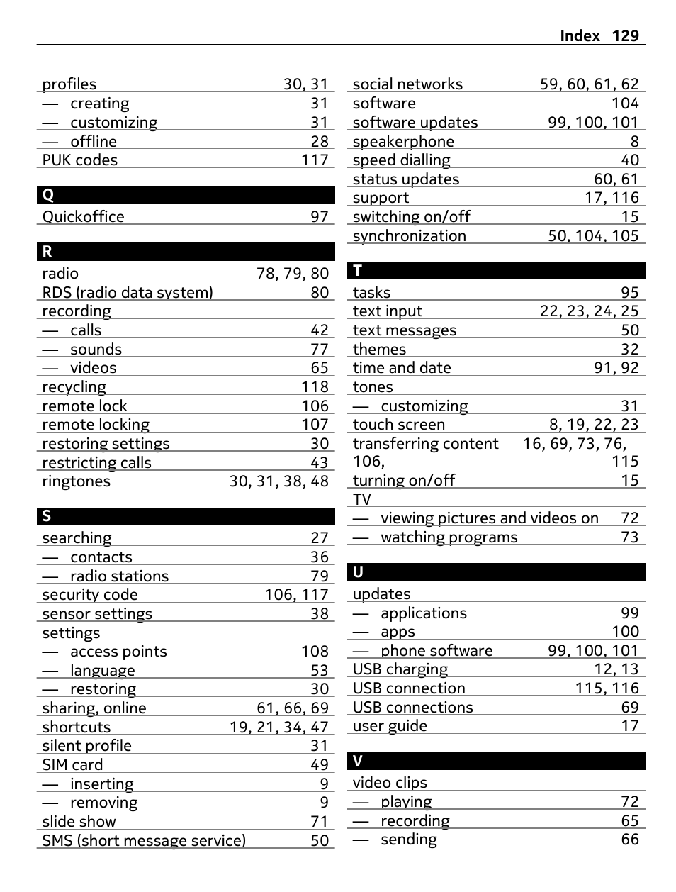 Nokia N8-00 User Manual | Page 129 / 130