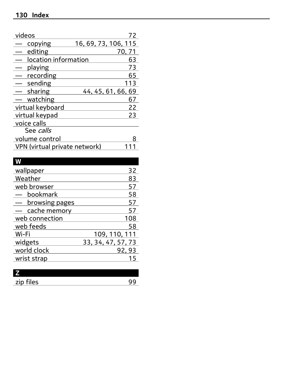 Nokia N8-00 User Manual | Page 130 / 130