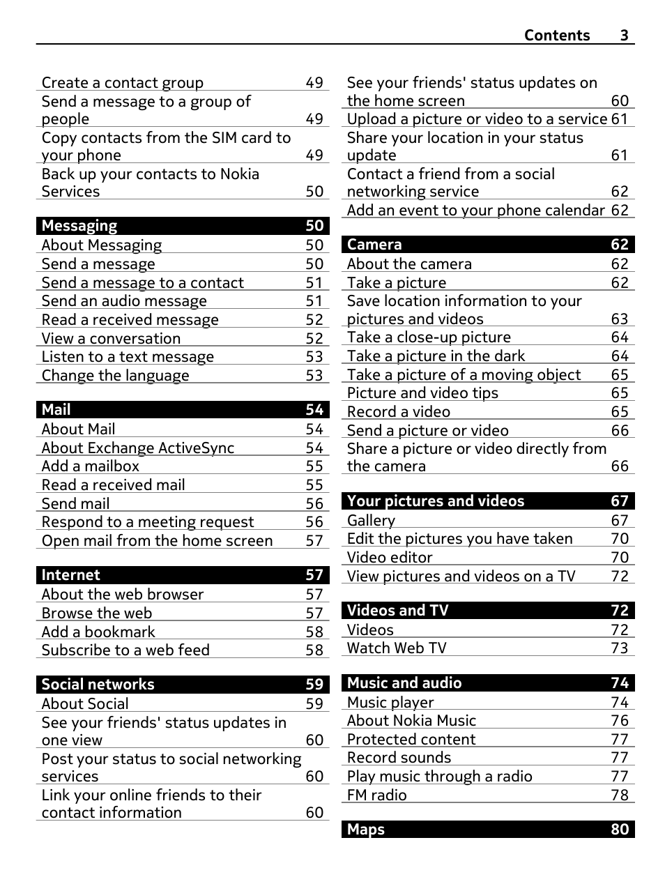Nokia N8-00 User Manual | Page 3 / 130