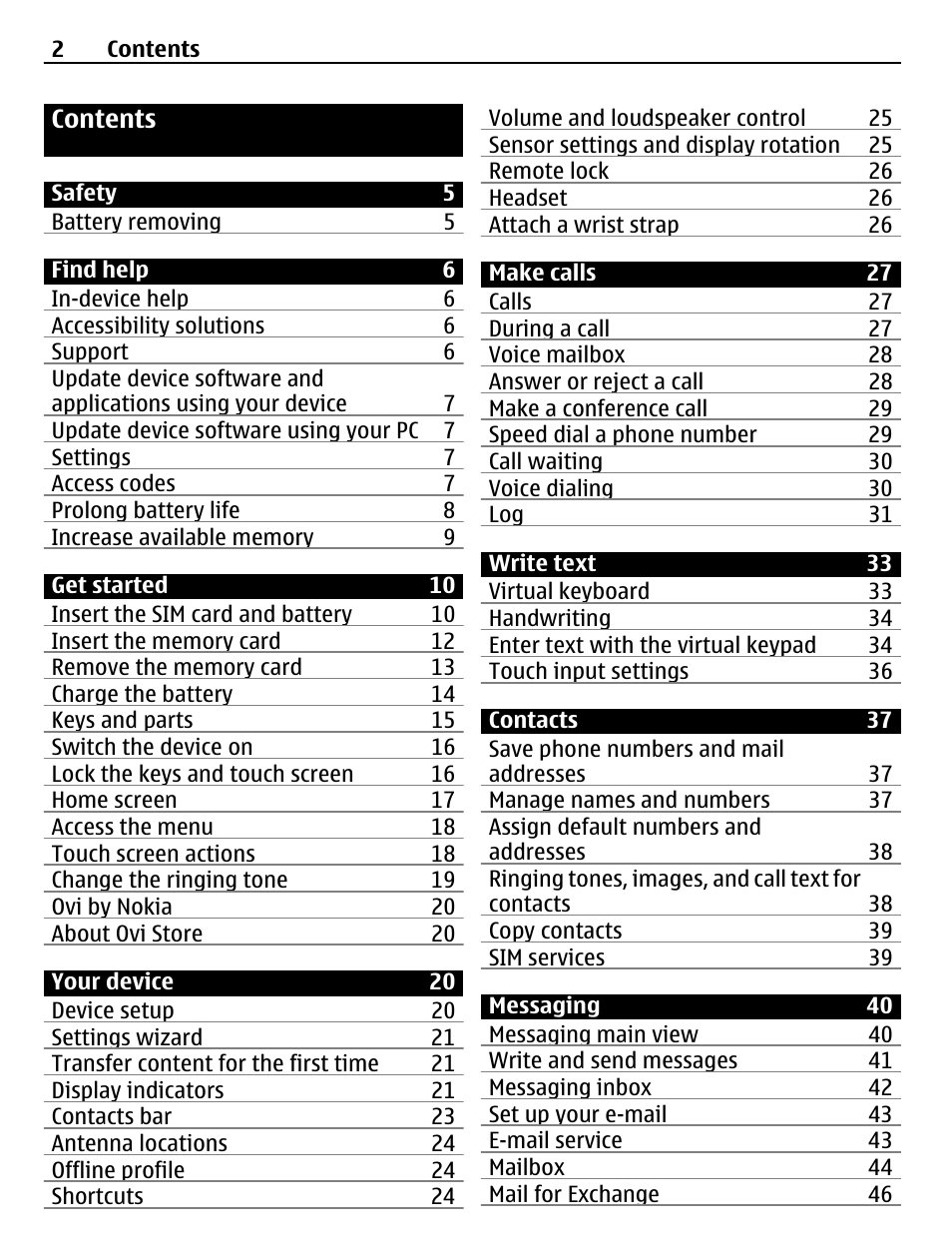 Nokia C5-03 User Manual | Page 2 / 116