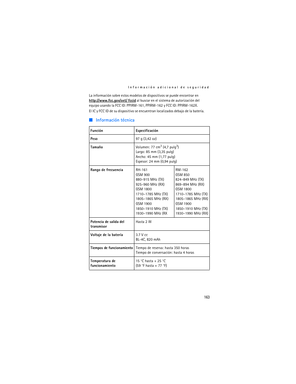 Nokia 6103 User Manual | Page 164 / 169