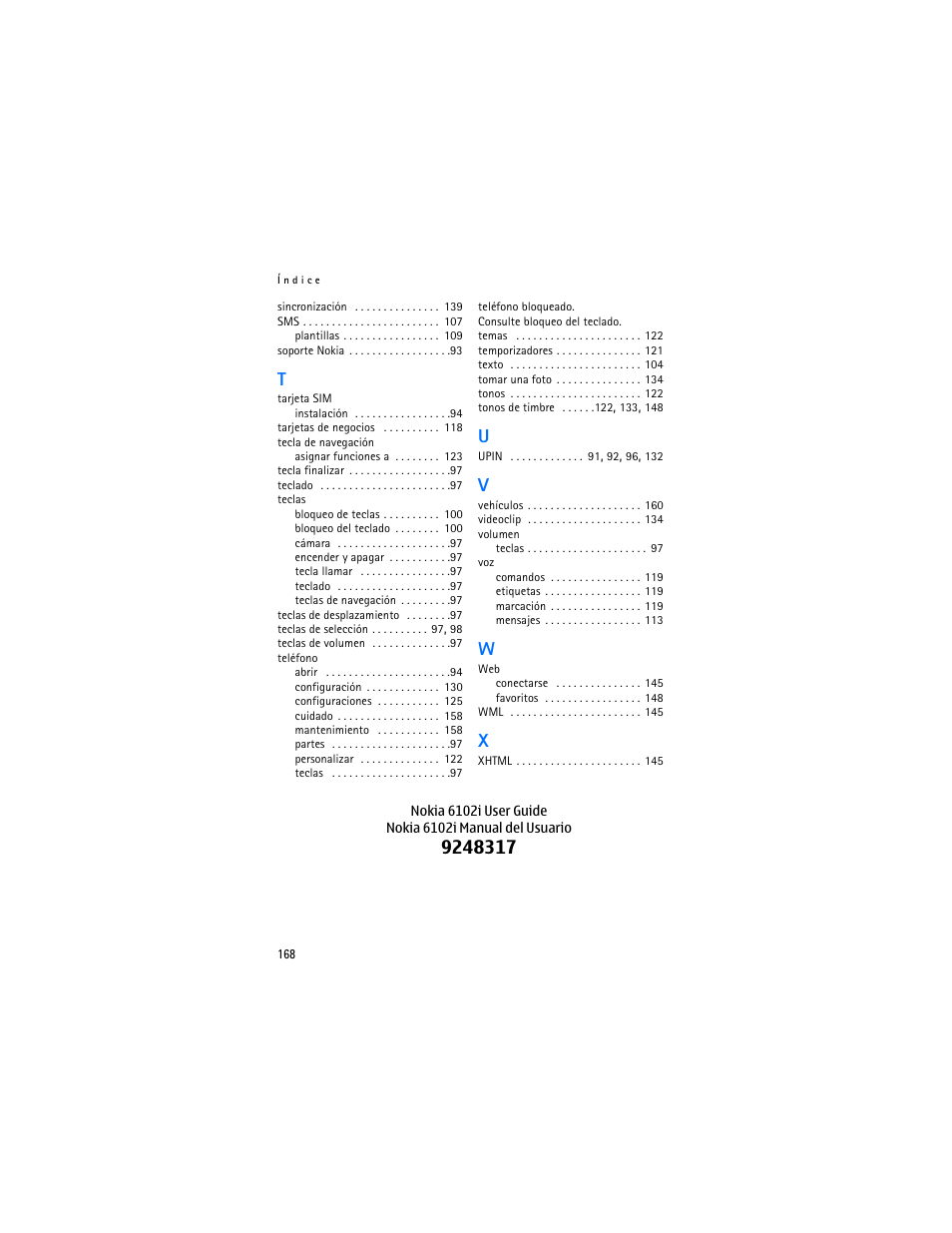 Nokia 6103 User Manual | Page 169 / 169