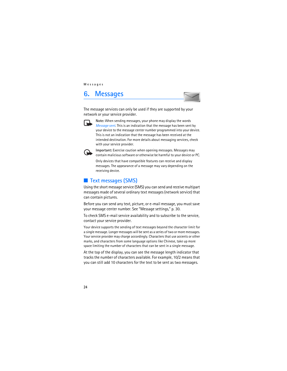Messages, Text messages (sms) | Nokia 6103 User Manual | Page 25 / 169