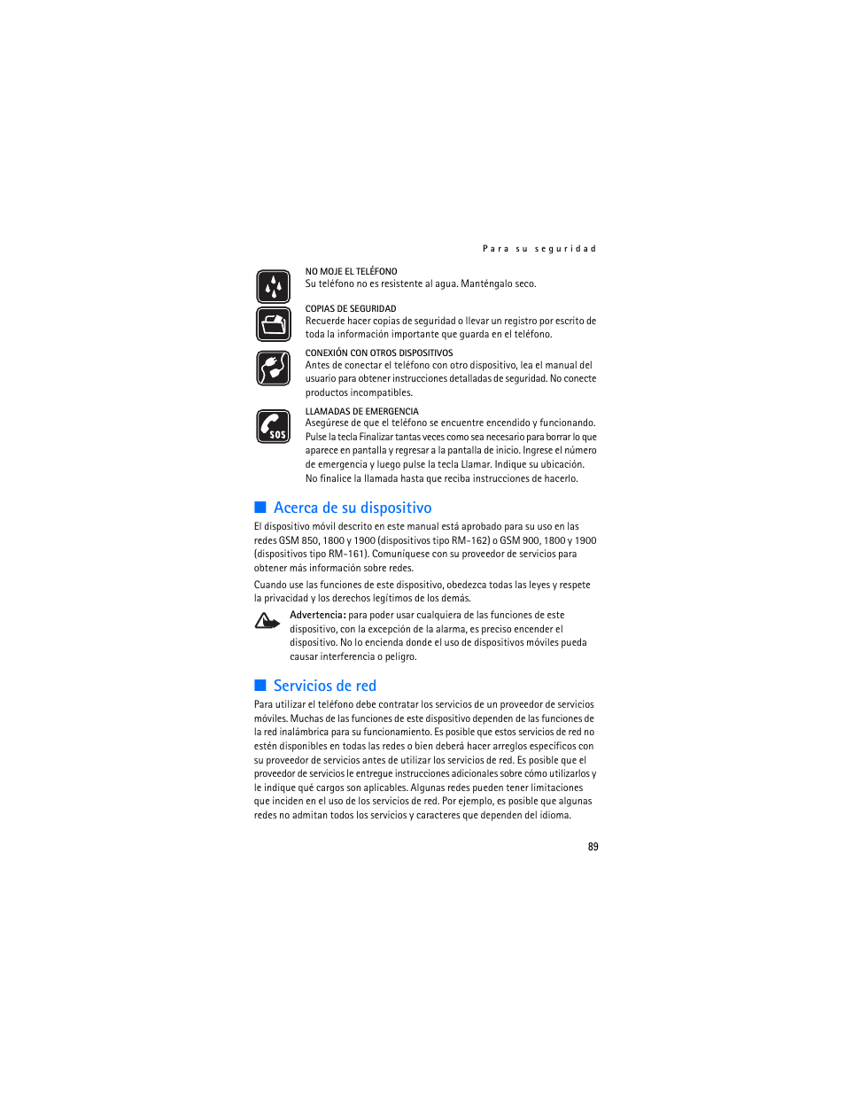 Acerca de su dispositivo, Servicios de red | Nokia 6103 User Manual | Page 90 / 169