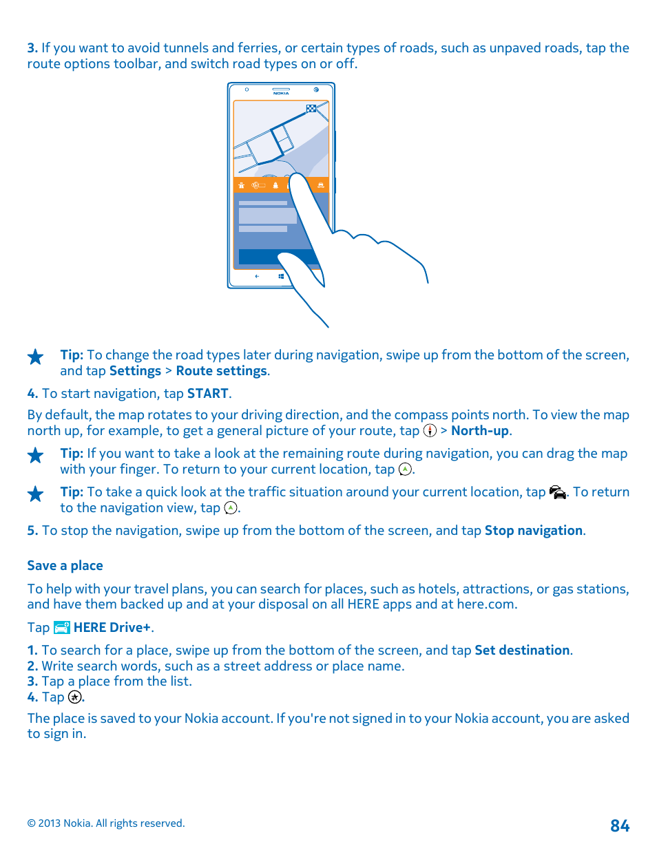 Save a place | Nokia Lumia 1520 User Manual | Page 84 / 128