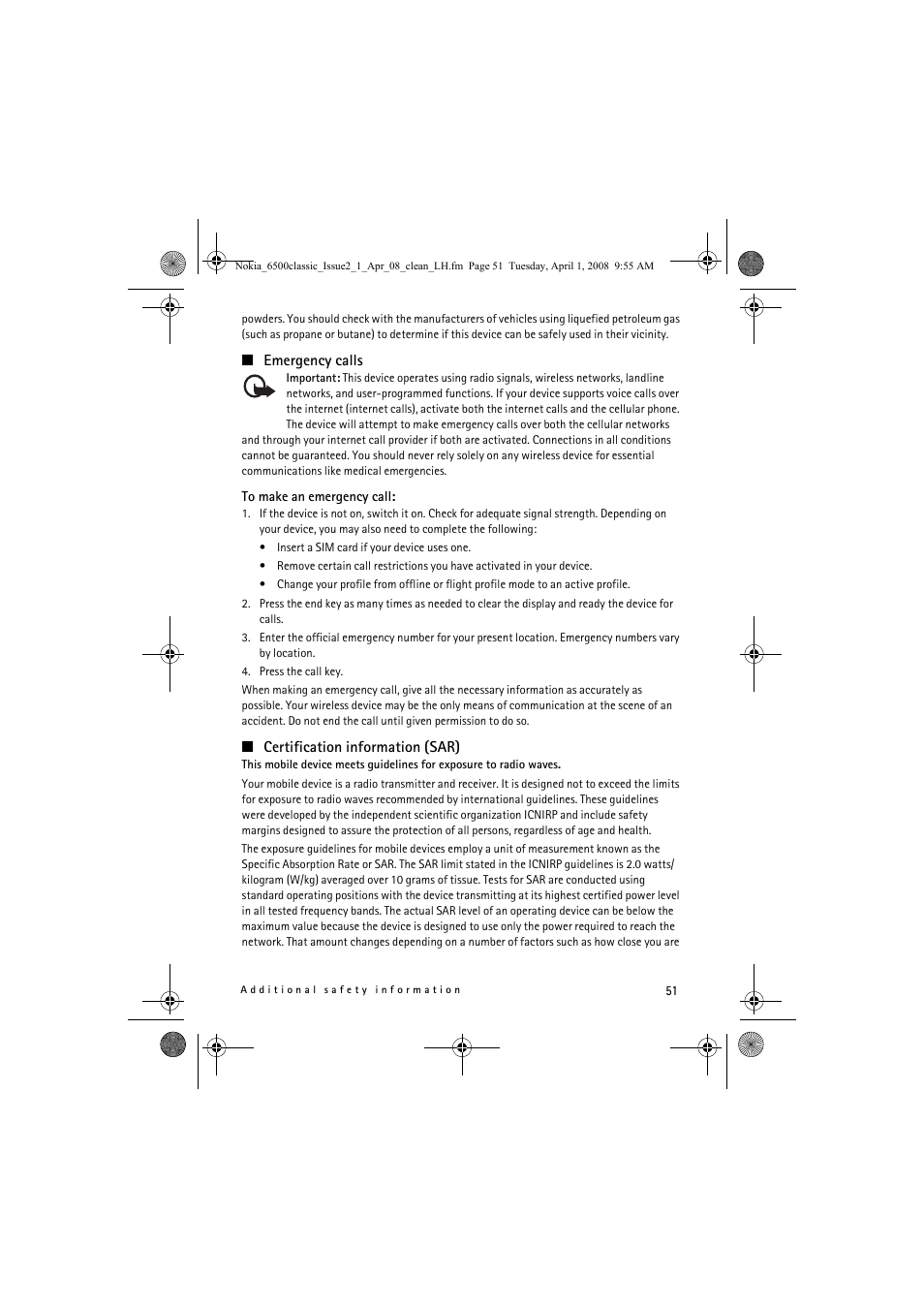 Nokia 6500 Classic User Manual | Page 51 / 54