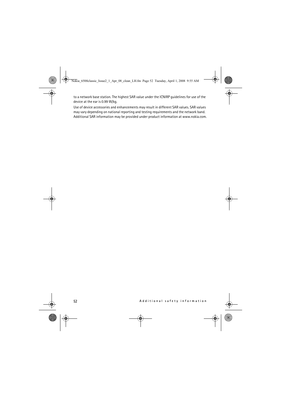 Nokia 6500 Classic User Manual | Page 52 / 54