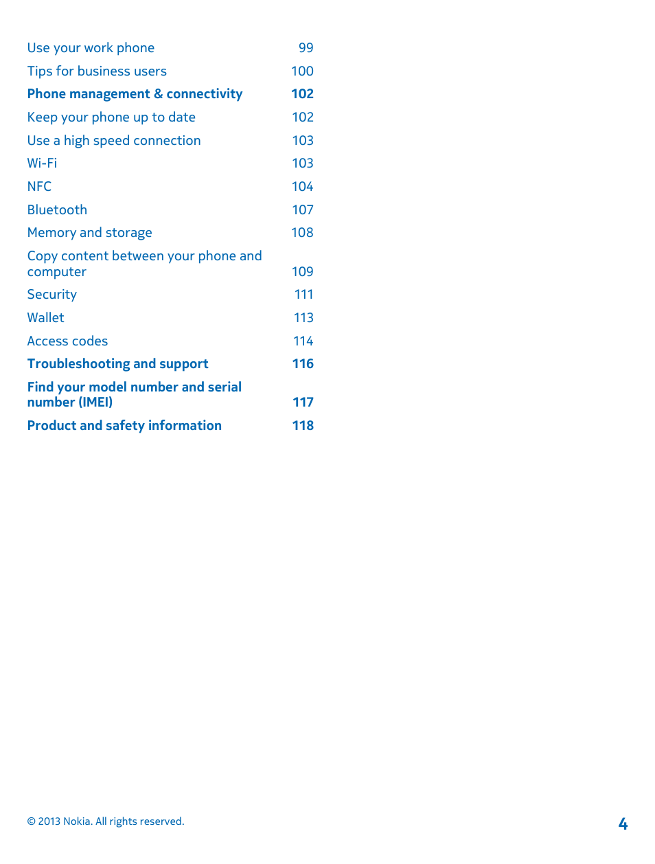 Nokia Lumia 920 User Manual | Page 4 / 123