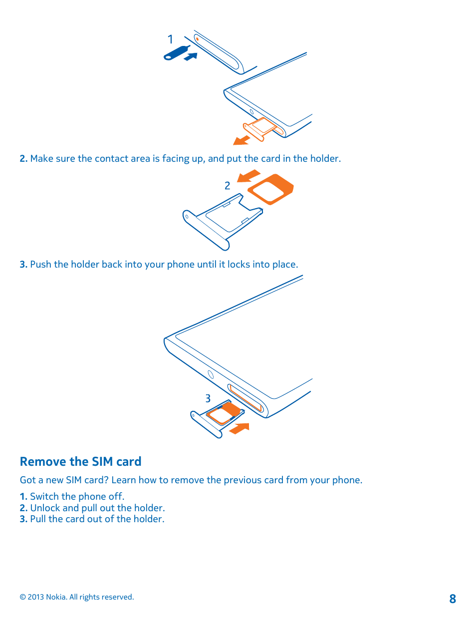 Remove the sim card | Nokia Lumia 920 User Manual | Page 8 / 123