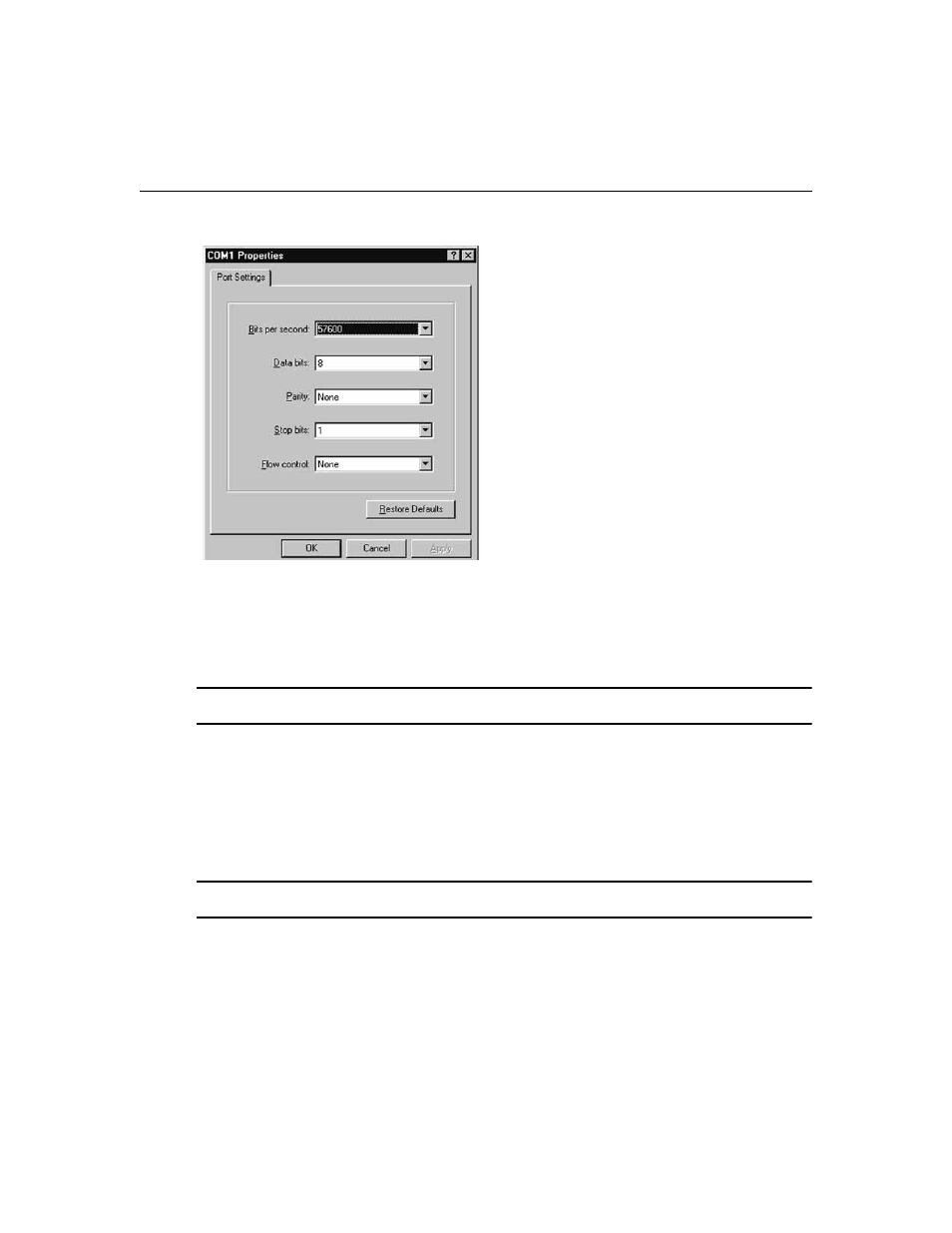Navigating the serial menu, Configuring network settings, Figure 3.1: com1 properties menu | Avocent LongView IP User Manual | Page 23 / 50