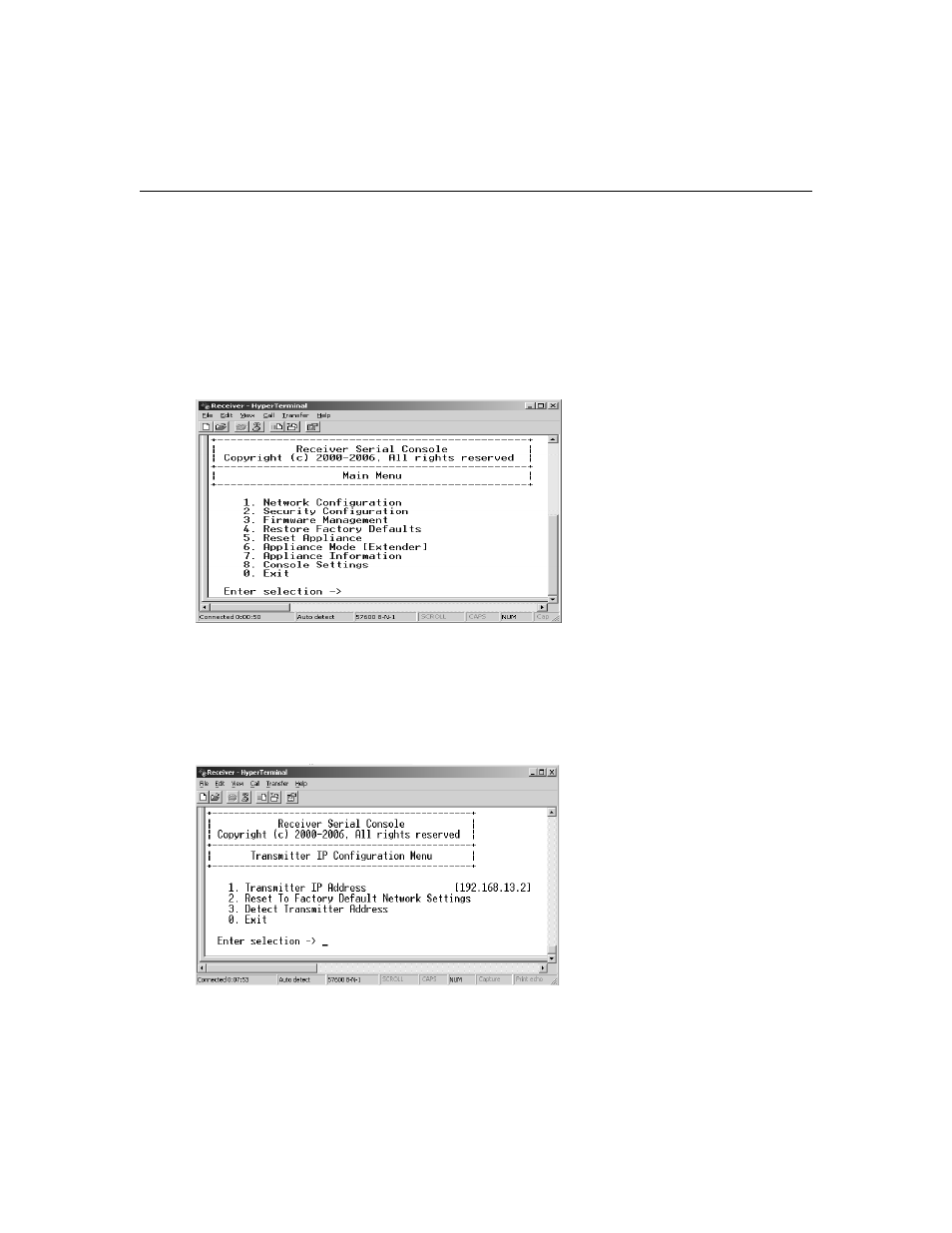 Figure 3.4: receiver main menu | Avocent LongView IP User Manual | Page 25 / 50