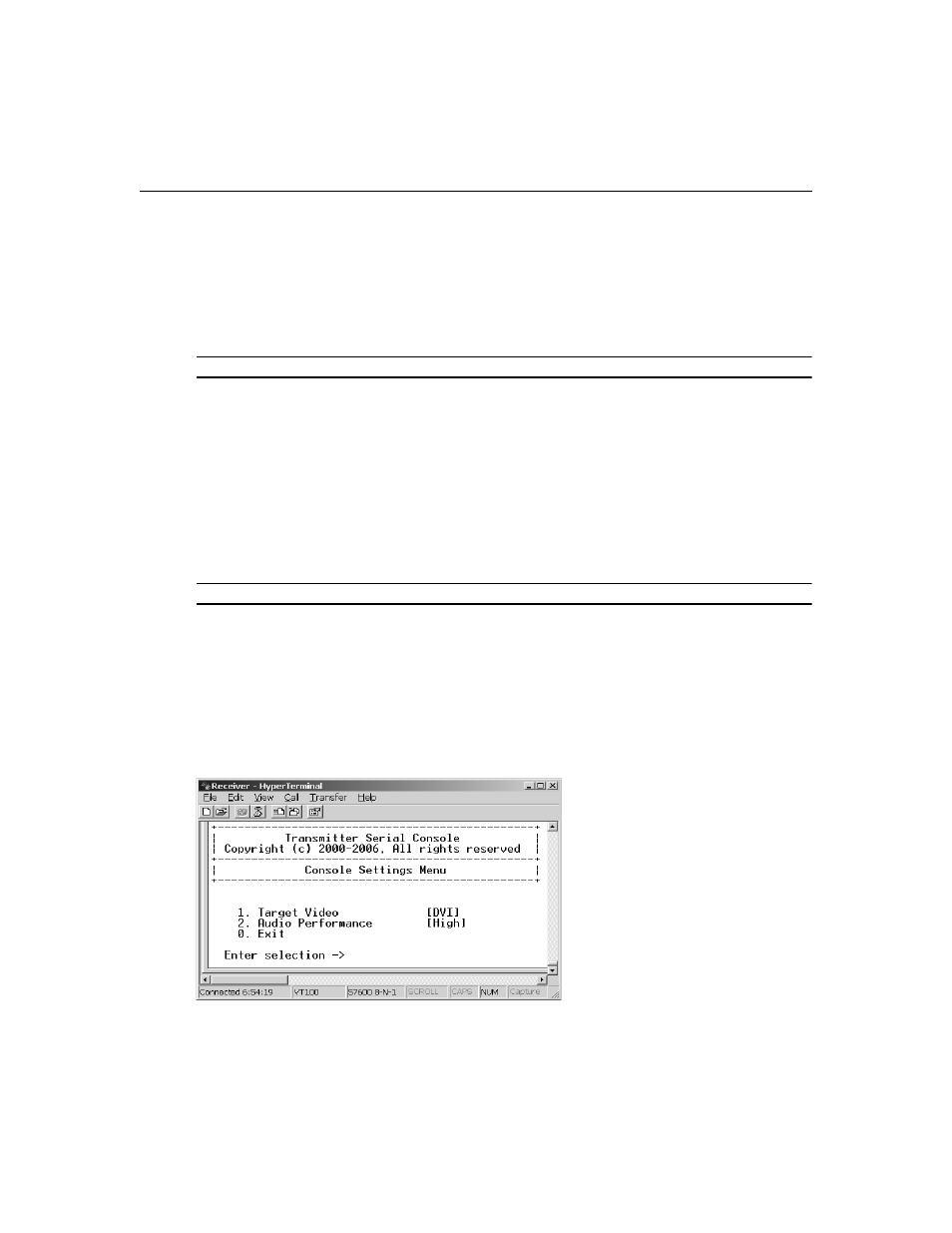 Configuring video input settings, Figure 3.9: transmitter console settings menu | Avocent LongView IP User Manual | Page 28 / 50