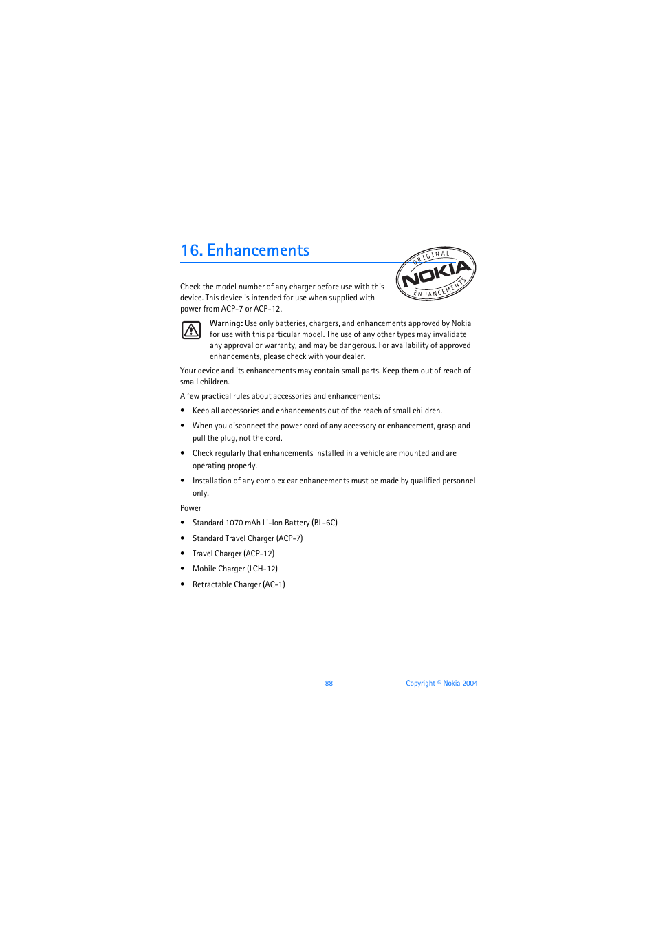 Enhancements | Nokia 6019i User Manual | Page 89 / 241