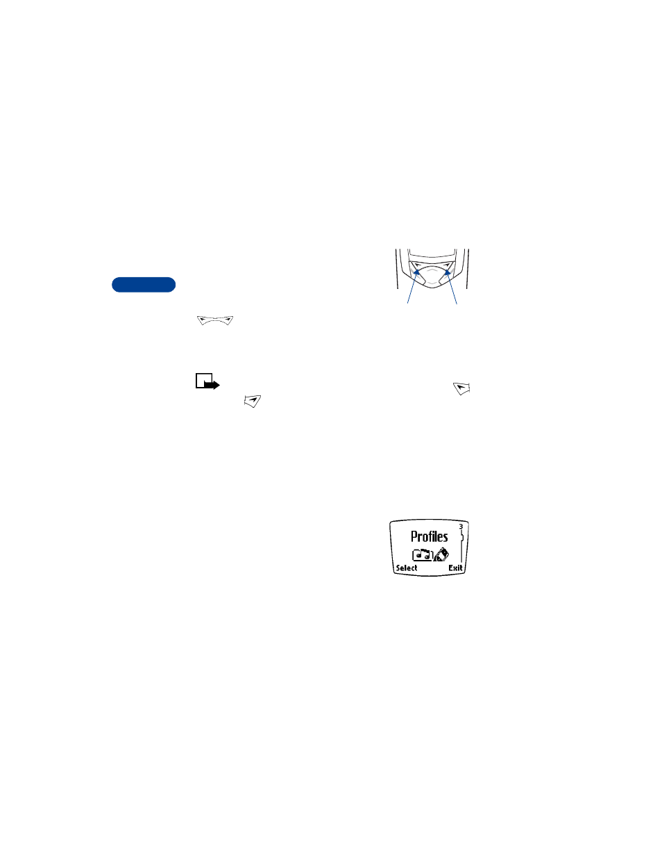 Navigation keys, Selection keys, Scroll bar | Indicators and icons, Navigation keys indicators and icons | Nokia 8265 User Manual | Page 21 / 144