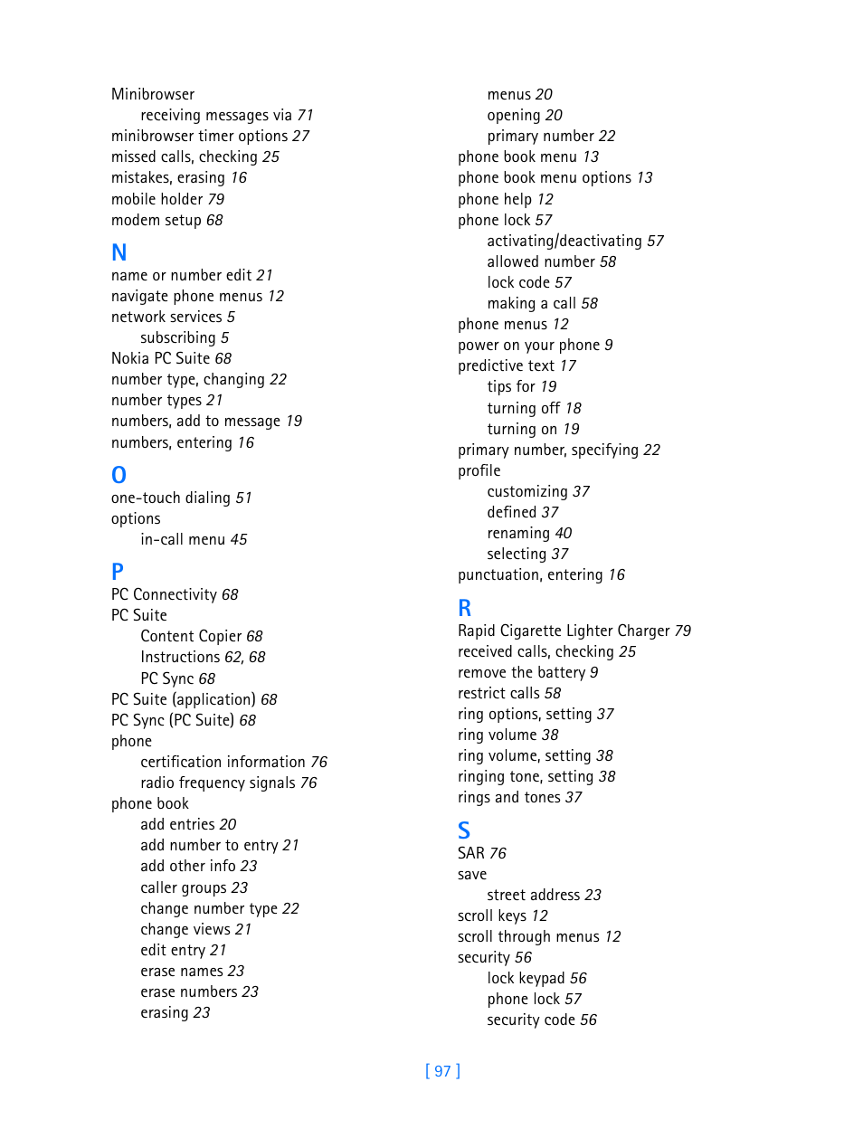 Nokia 3589i User Manual | Page 105 / 108