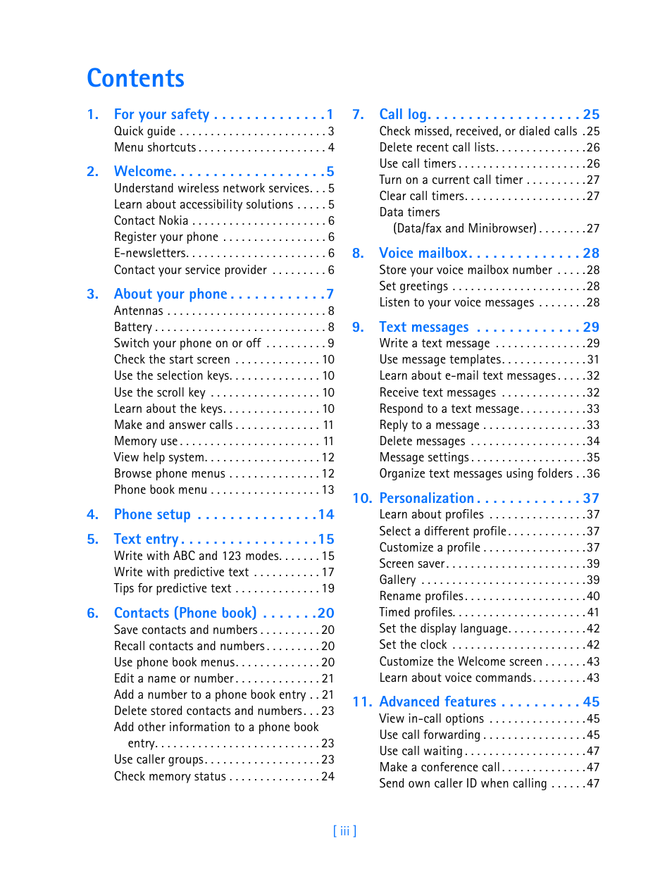 Nokia 3589i User Manual | Page 4 / 108