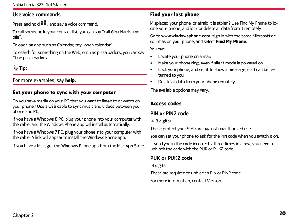Nokia Lumia 822 User Manual | Page 21 / 93