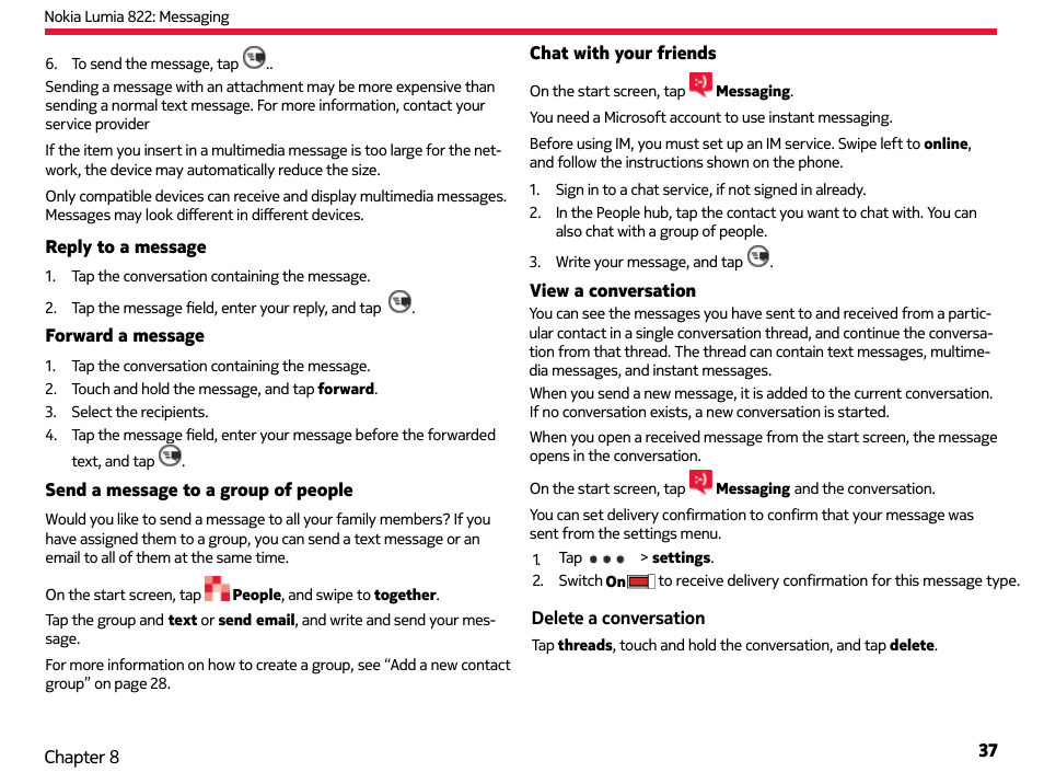 Nokia Lumia 822 User Manual | Page 38 / 93