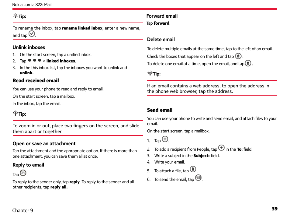 Nokia Lumia 822 User Manual | Page 40 / 93