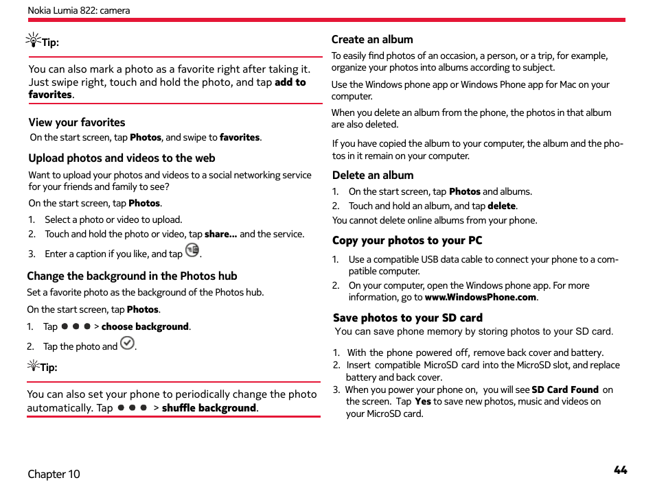 Nokia Lumia 822 User Manual | Page 45 / 93