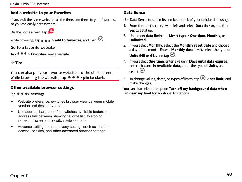 Nokia Lumia 822 User Manual | Page 49 / 93