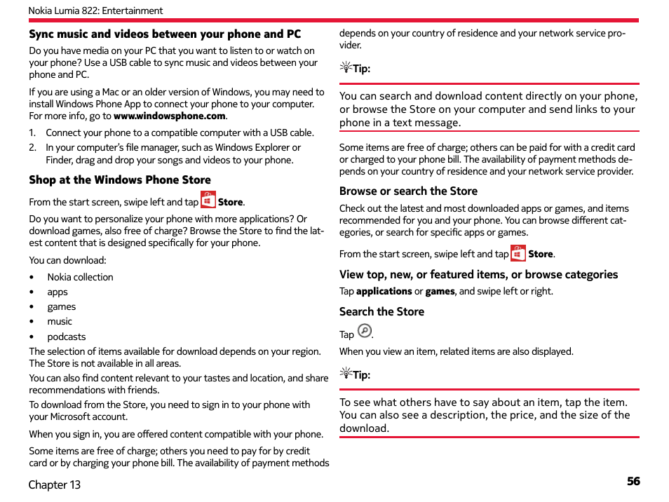 Nokia Lumia 822 User Manual | Page 57 / 93
