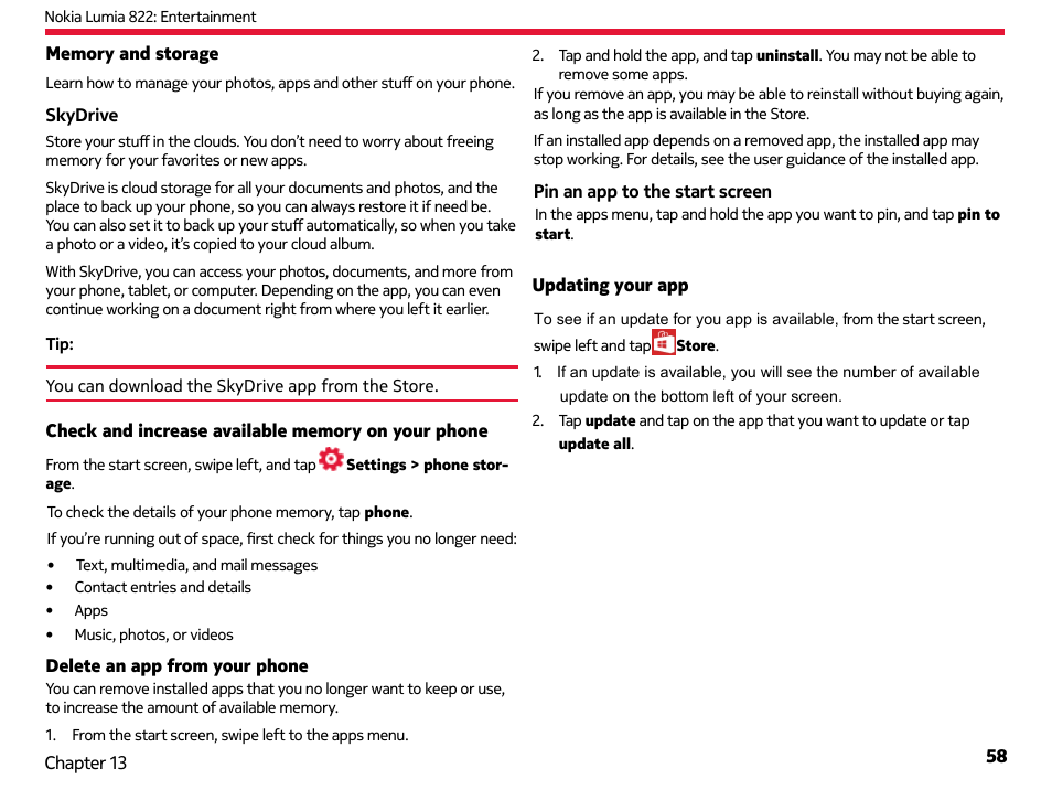 Nokia Lumia 822 User Manual | Page 59 / 93