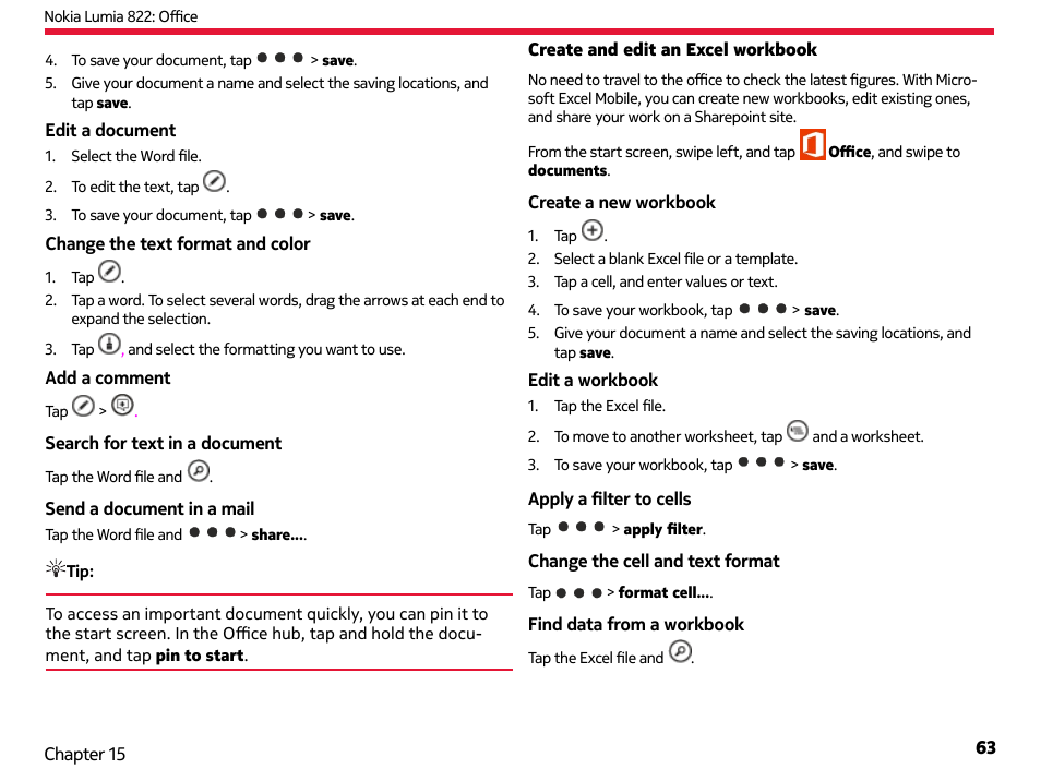 Nokia Lumia 822 User Manual | Page 64 / 93