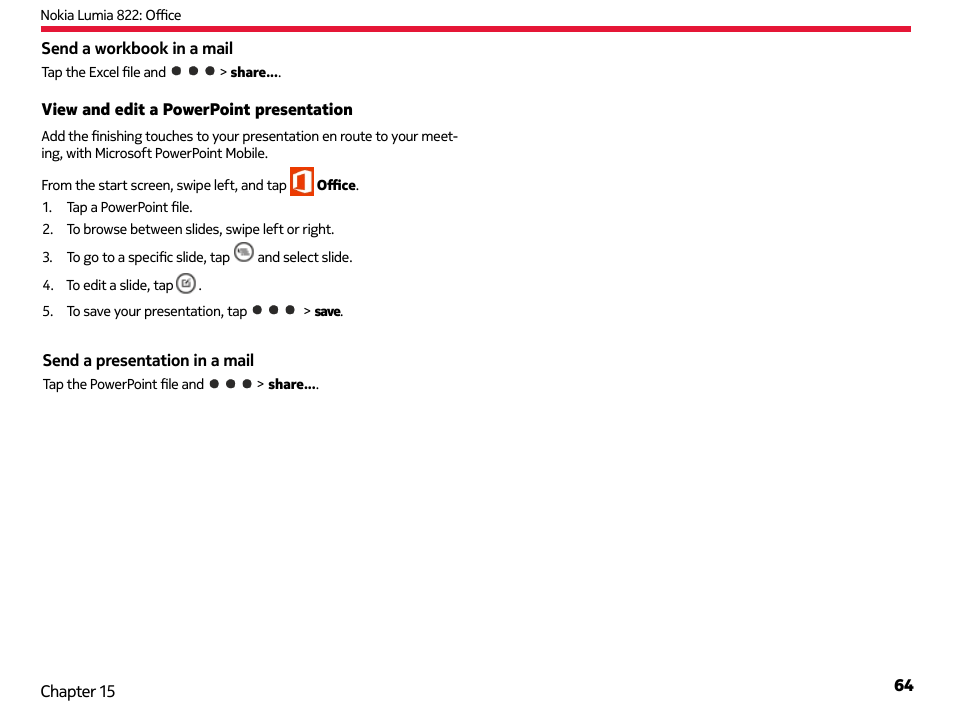 Nokia Lumia 822 User Manual | Page 65 / 93