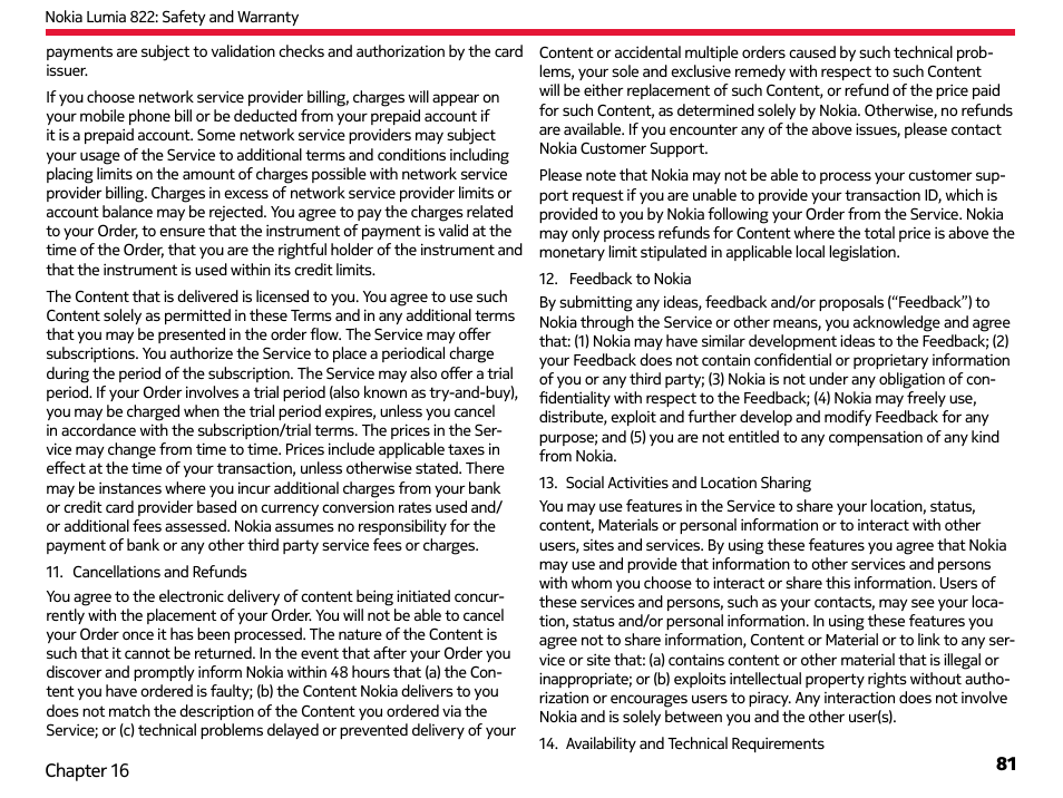 Nokia Lumia 822 User Manual | Page 82 / 93