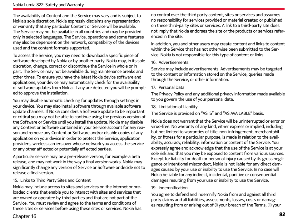 Nokia Lumia 822 User Manual | Page 83 / 93