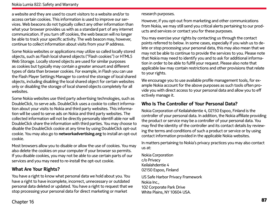 Nokia Lumia 822 User Manual | Page 88 / 93