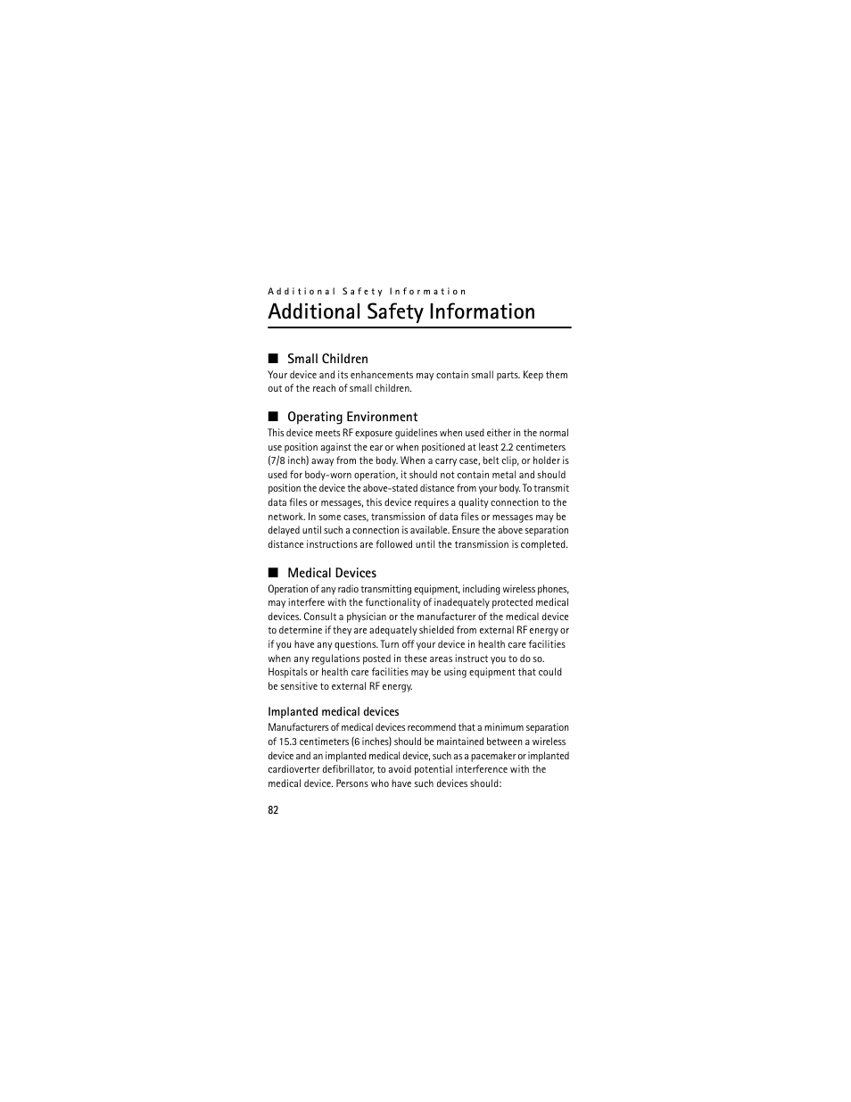 Additional safety information | Nokia 6205 User Manual | Page 83 / 95