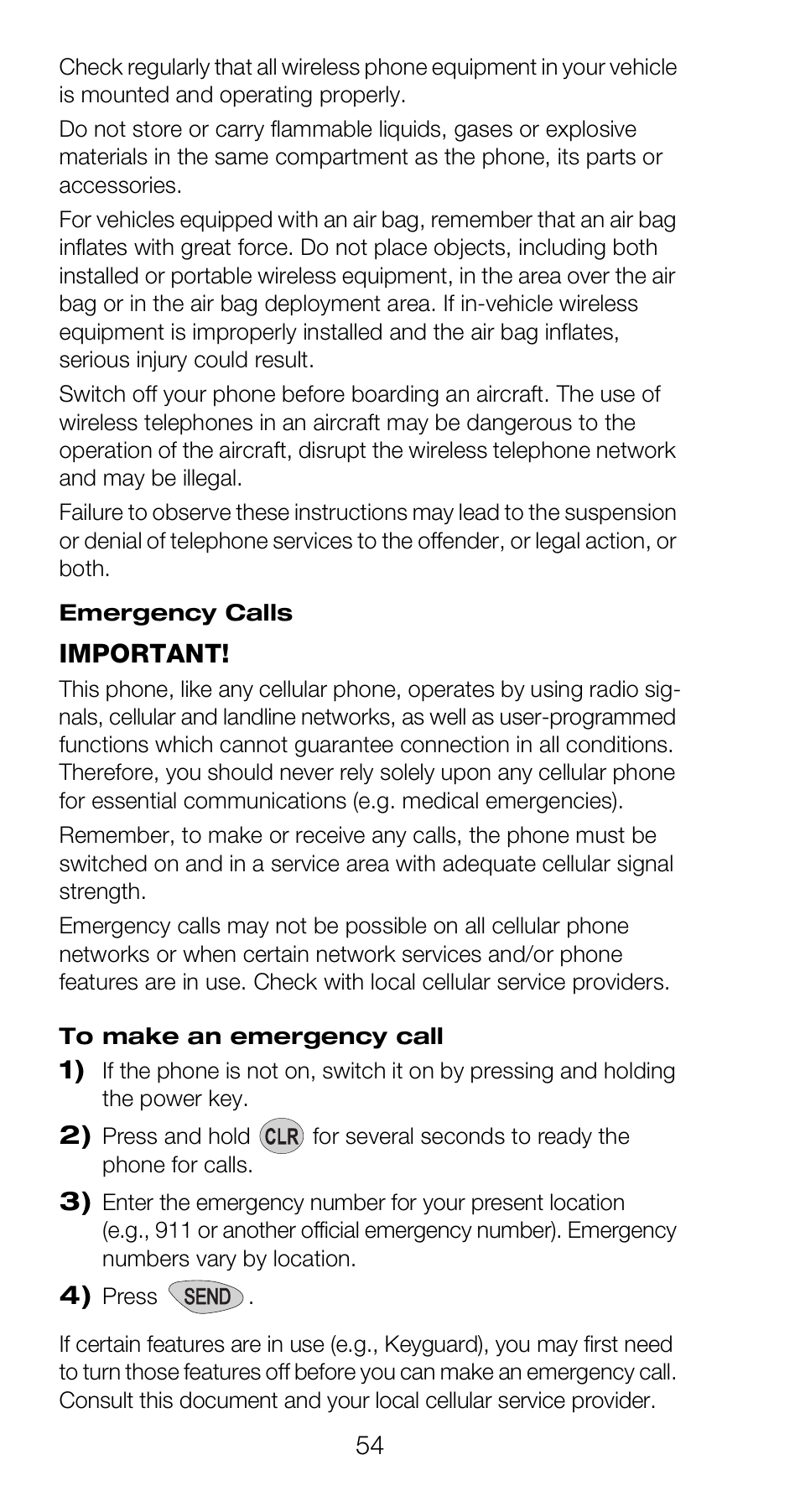 Emergency calls, Important, To make an emergency call | Nokia 918 User Manual | Page 60 / 70