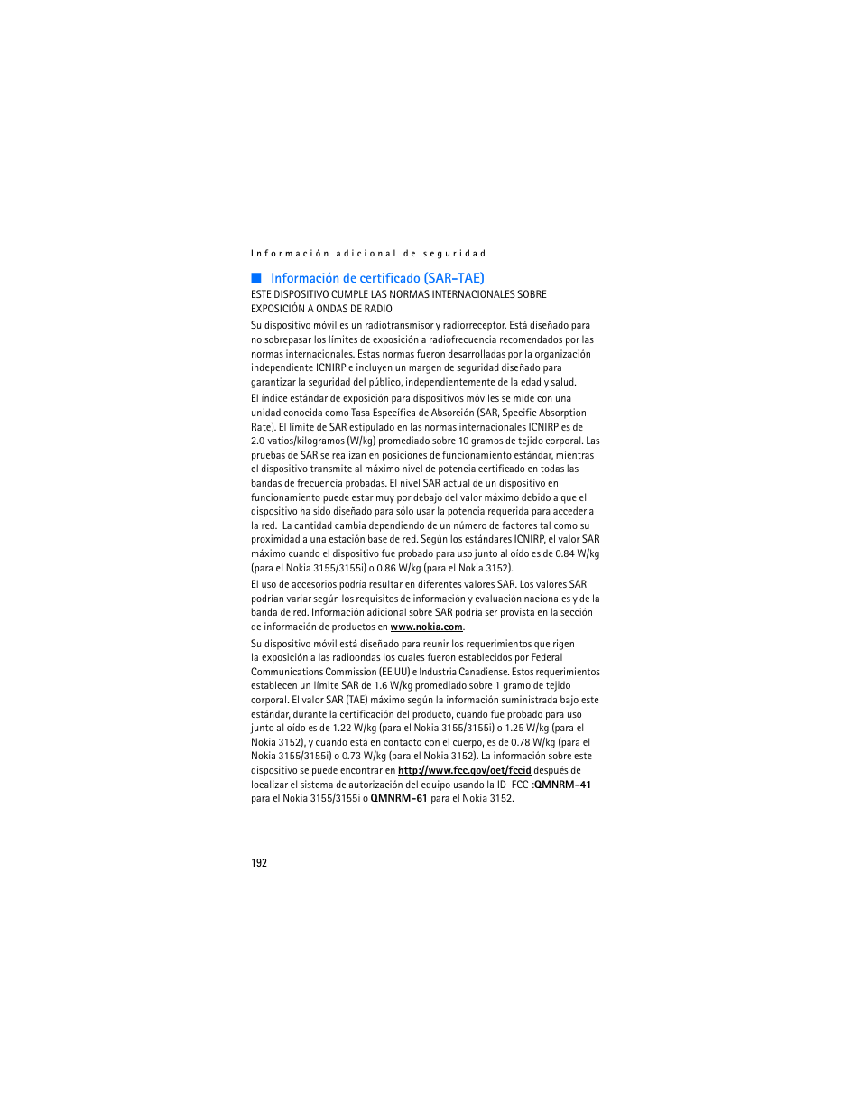 Nokia 3155i User Manual | Page 193 / 201