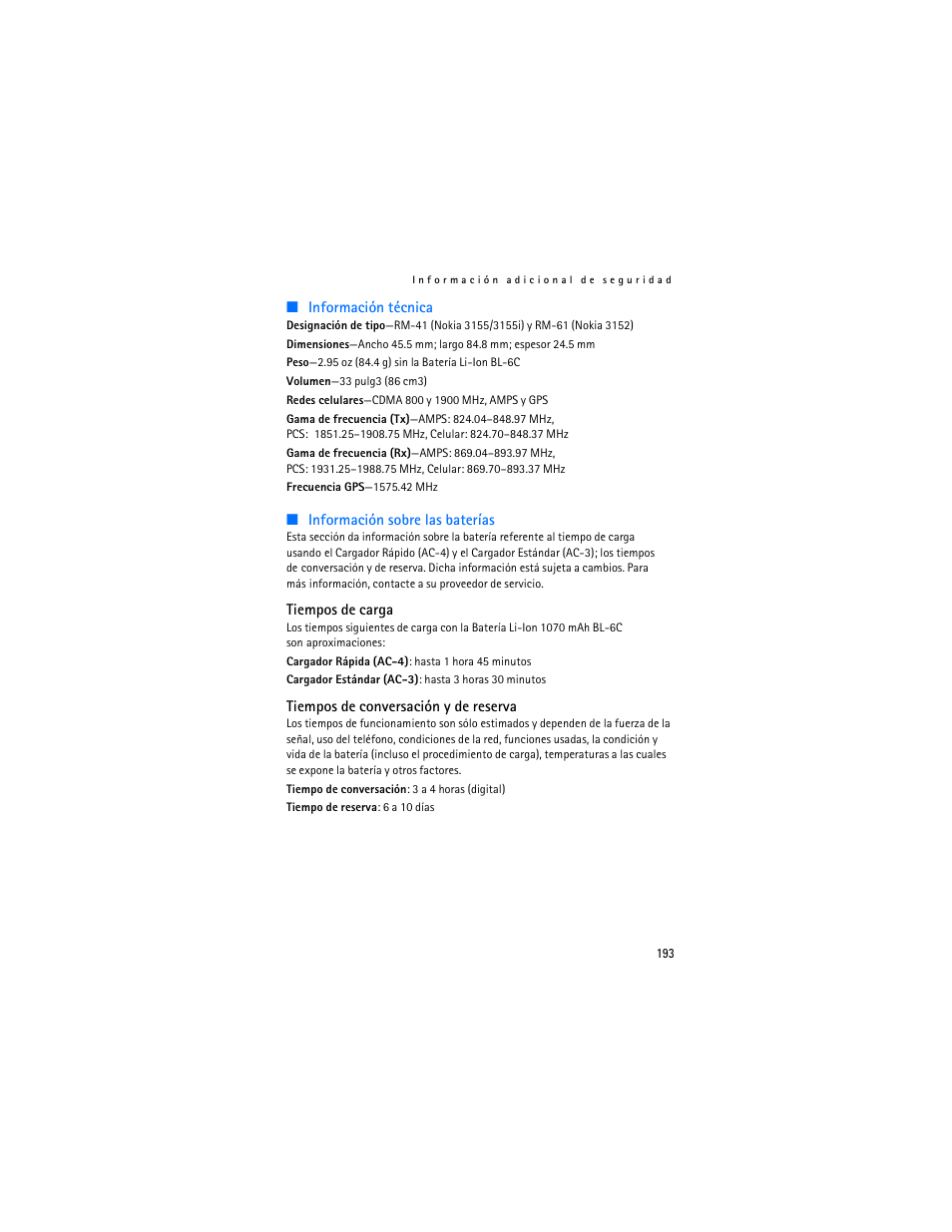 Nokia 3155i User Manual | Page 194 / 201