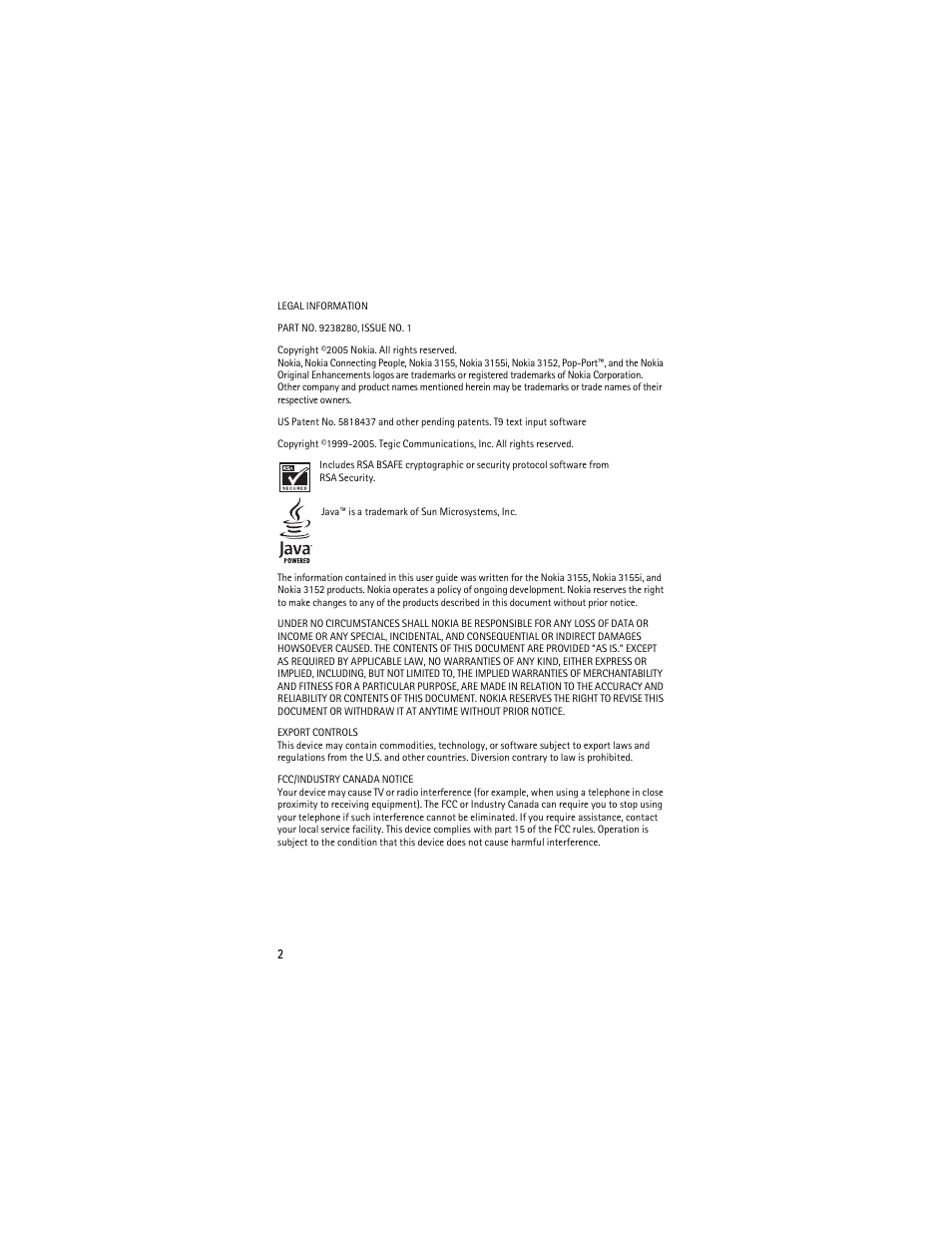 Nokia 3155i User Manual | Page 3 / 201