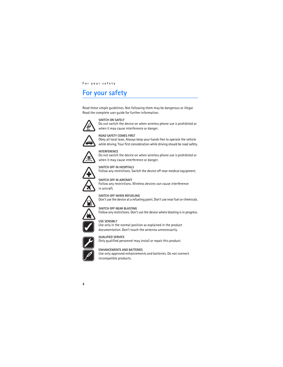 For your safety | Nokia 3155i User Manual | Page 5 / 201