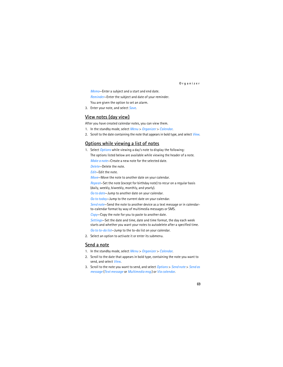 Nokia 3155i User Manual | Page 70 / 201