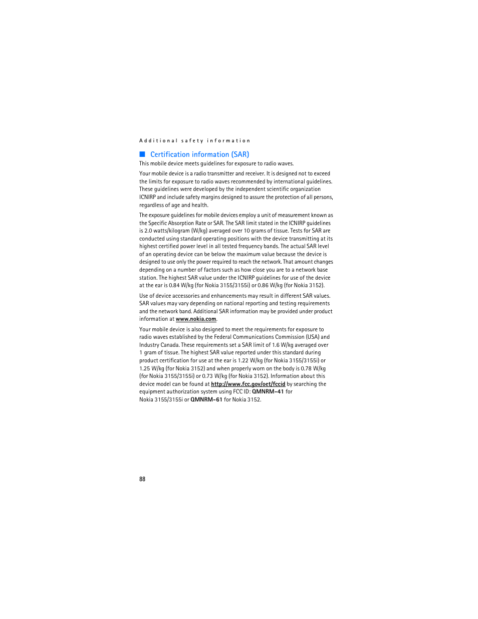 Nokia 3155i User Manual | Page 89 / 201